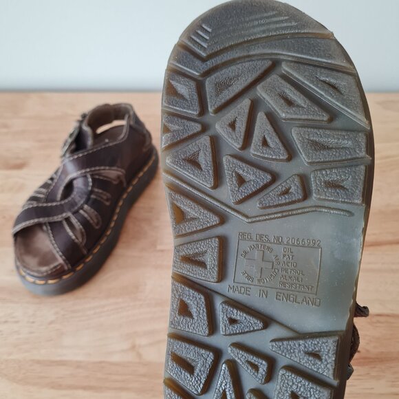 Vintage Dr. Martens MIE Cut Out Double Buckle Chunky Sandals Women 8 Fisherman - Picture 8 of 11